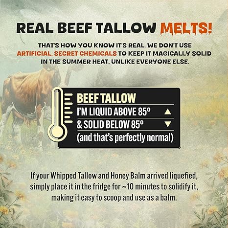 EVIL GOODs Whipped Beef Tallow and Manuka Honey Balm, 4oz, OrganicFace Cream, Moisturizer, Body Lotion.Skin Care and Lip Balm-XDX