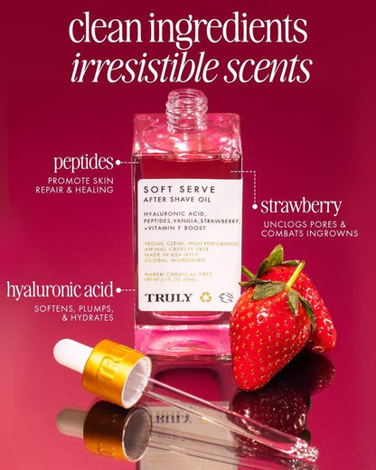 Soft Serve After Shave Oil - Strawberry & Vanilla Scent